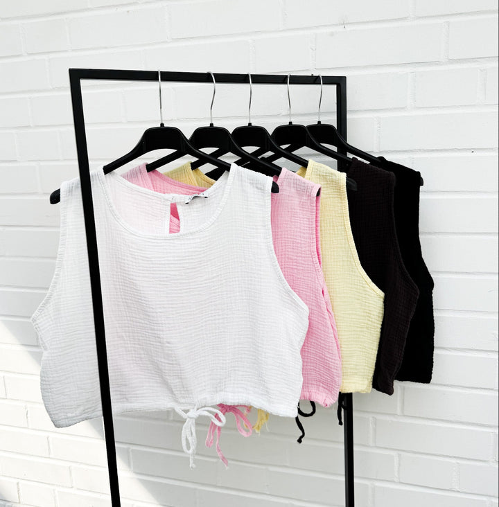 MUSSELIN TOP EVA - versch. Farben