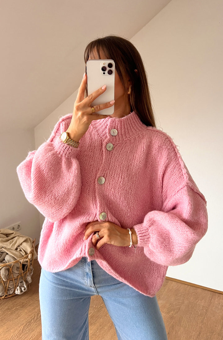 OVERSIZE STRICKJACKE MAIRA PEARLMUT - rosa