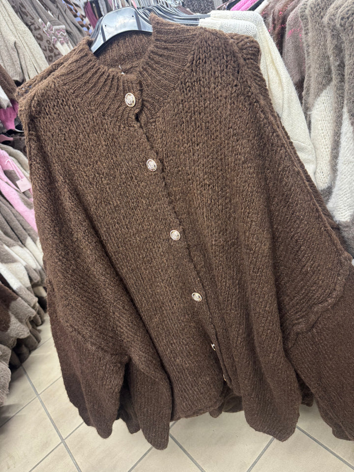 LANGE OVERSIZE STRICKJACKE MAIRA - versch. Farben