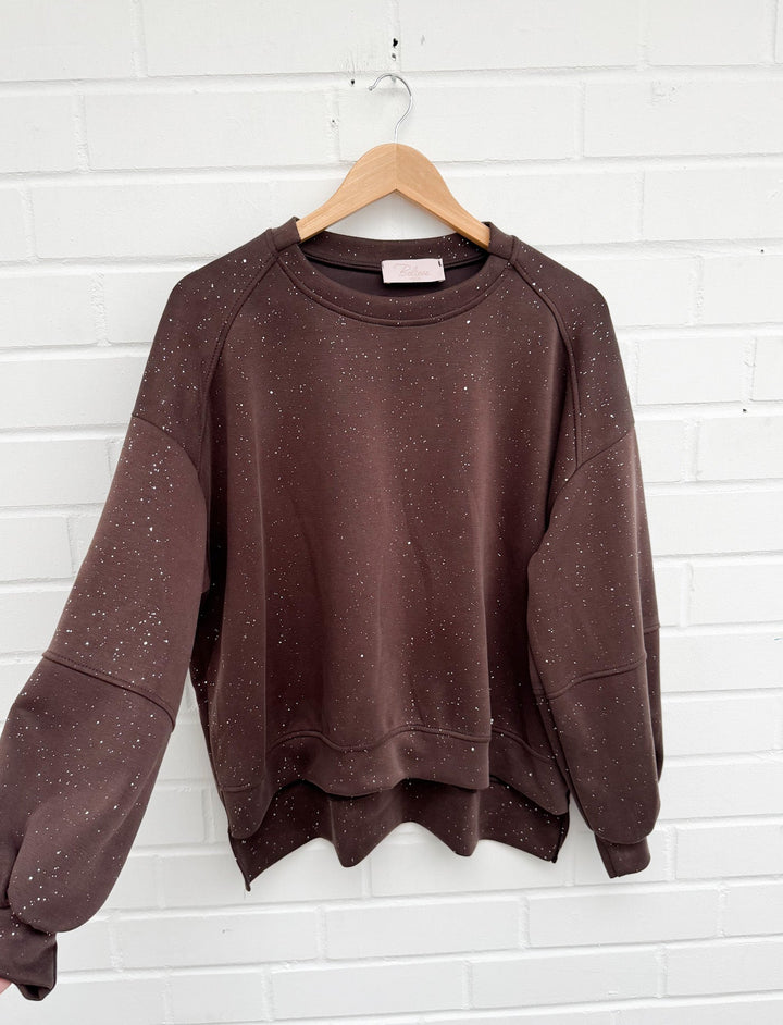 SWEATSHIRT GLITZER - versch. Farben