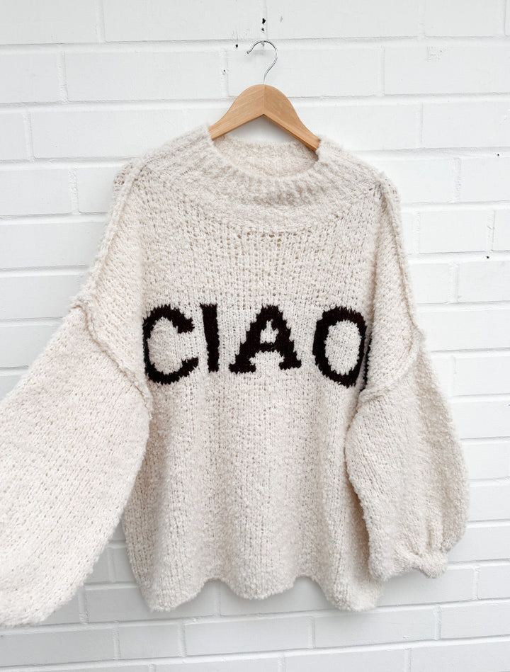 BOUCLE STRICKPULLOVER CIAO - creme
