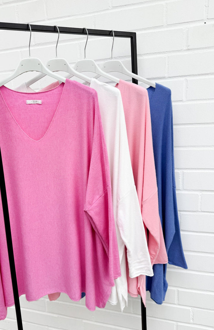 OVERSIZE VISKOSE BASIC PULLOVER - versch. Farben