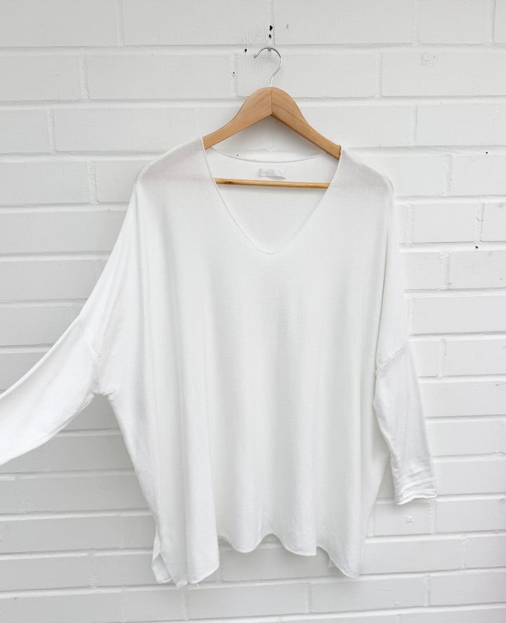 OVERSIZE VISKOSE BASIC PULLOVER - versch. Farben