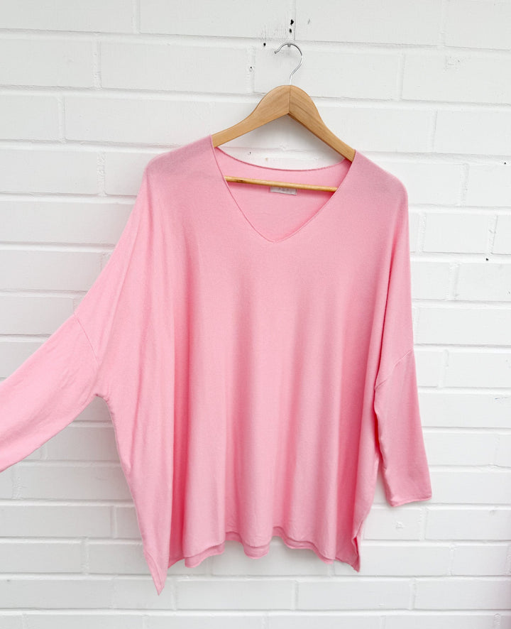 OVERSIZE VISKOSE BASIC PULLOVER - versch. Farben