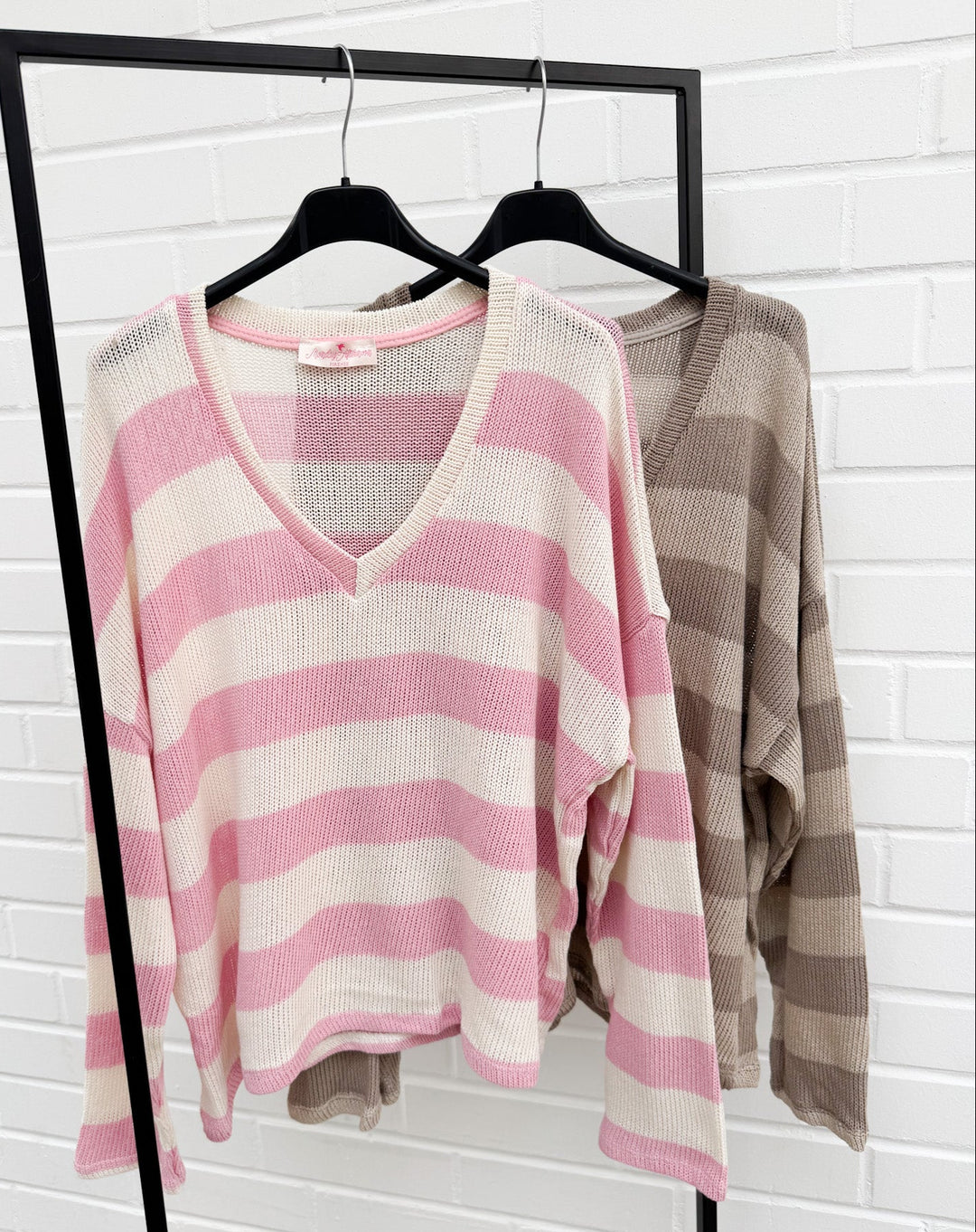 STREIFEN V PULLOVER FEE - versch. Farben