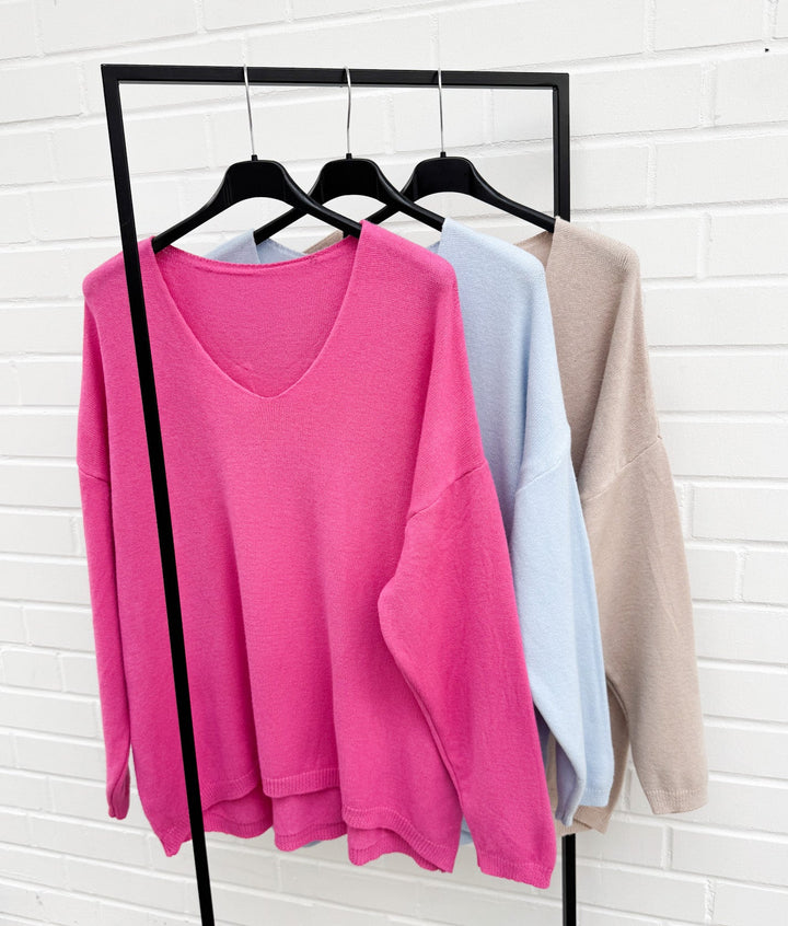 AFTERSKI CLUB STRICKPULLOVER mit V - versch. Farben