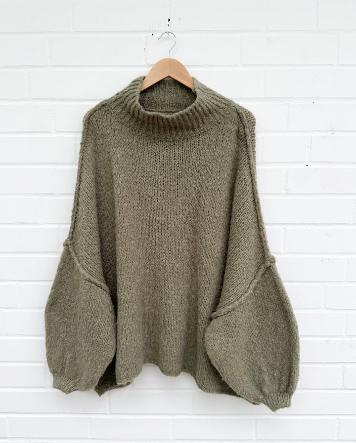 LANGER OVERSIZE STRICKPULLOVER MAIRA - versch. Farben