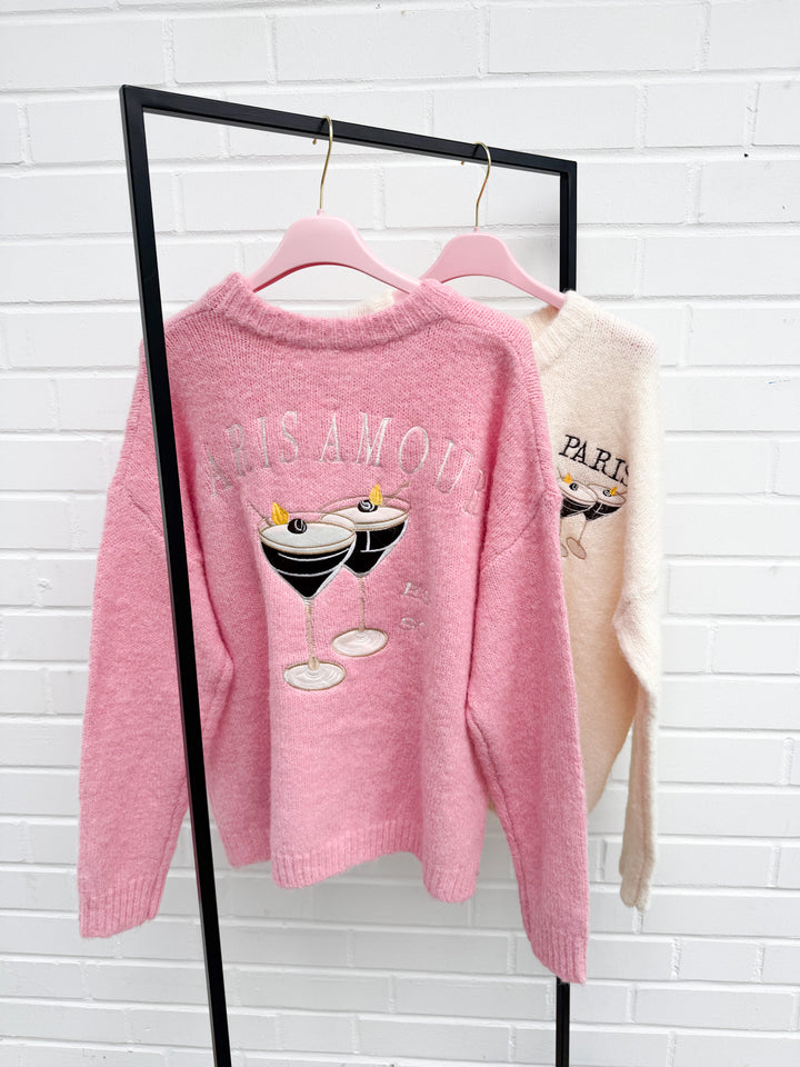 STRICKPULLOVER PARIS AMOUR - versch. Farben