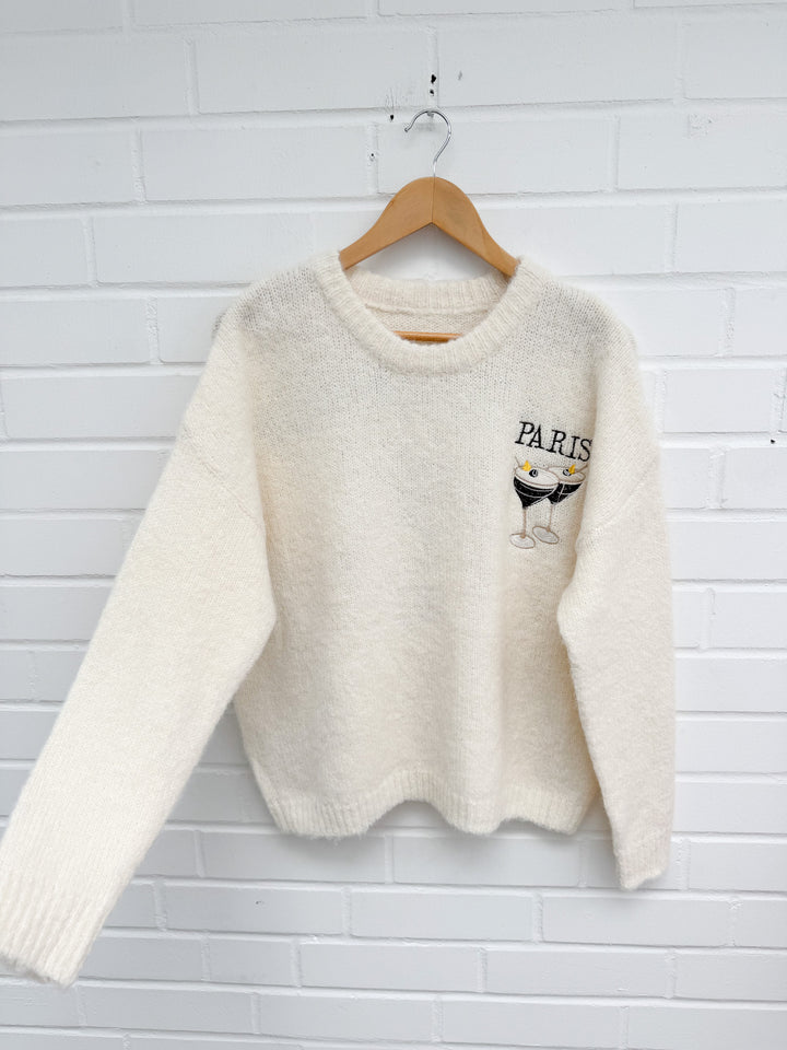 STRICKPULLOVER PARIS AMOUR - versch. Farben