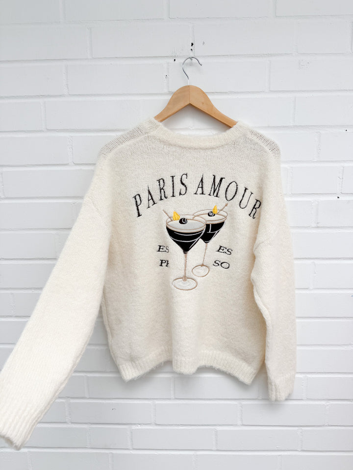 STRICKPULLOVER PARIS AMOUR - versch. Farben