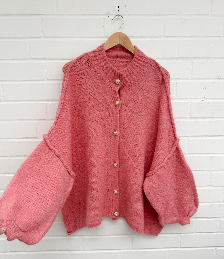 LANGE OVERSIZE STRICKJACKE MAIRA - versch. Farben