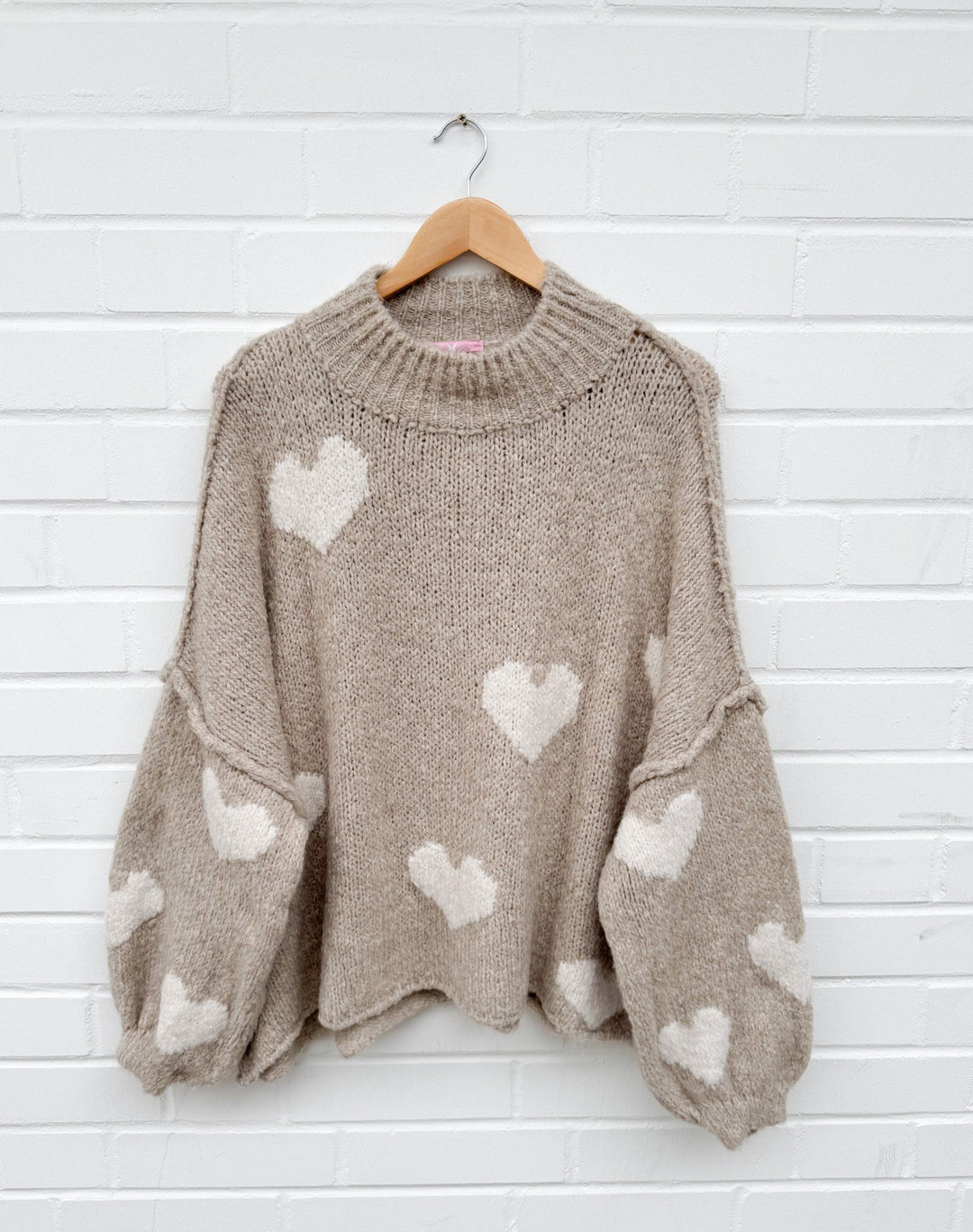 OVERSIZE VALENTINE MAIRA STRICKPULLOVER -  taupe