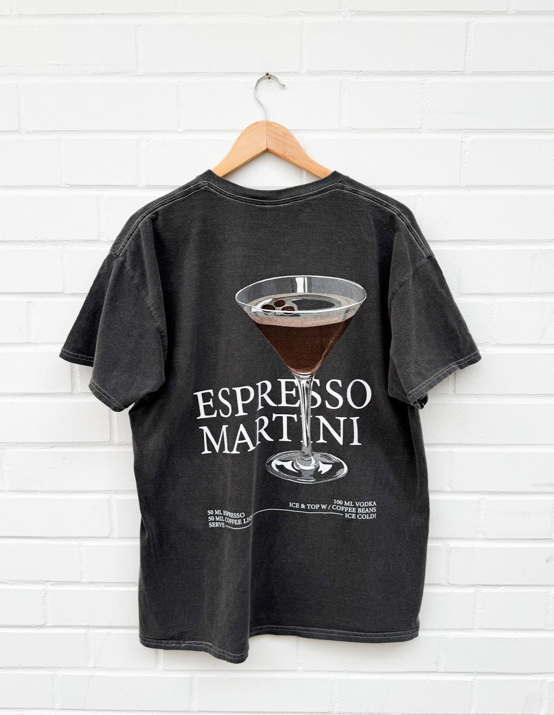 OVERSIZE T-SHIRT ESPRESSO MARTINI - grau