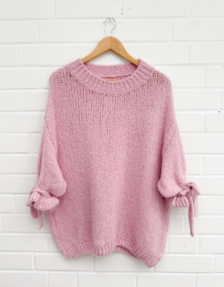 KURZARM STRICKPULLOVER SCHLEIFI - versch. Farben