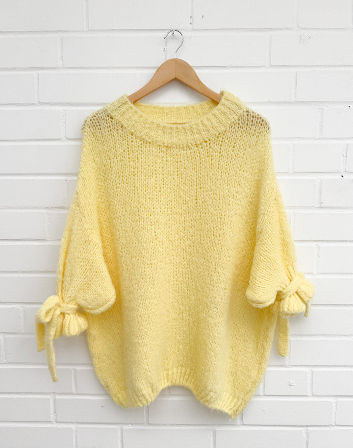KURZARM STRICKPULLOVER SCHLEIFI - versch. Farben
