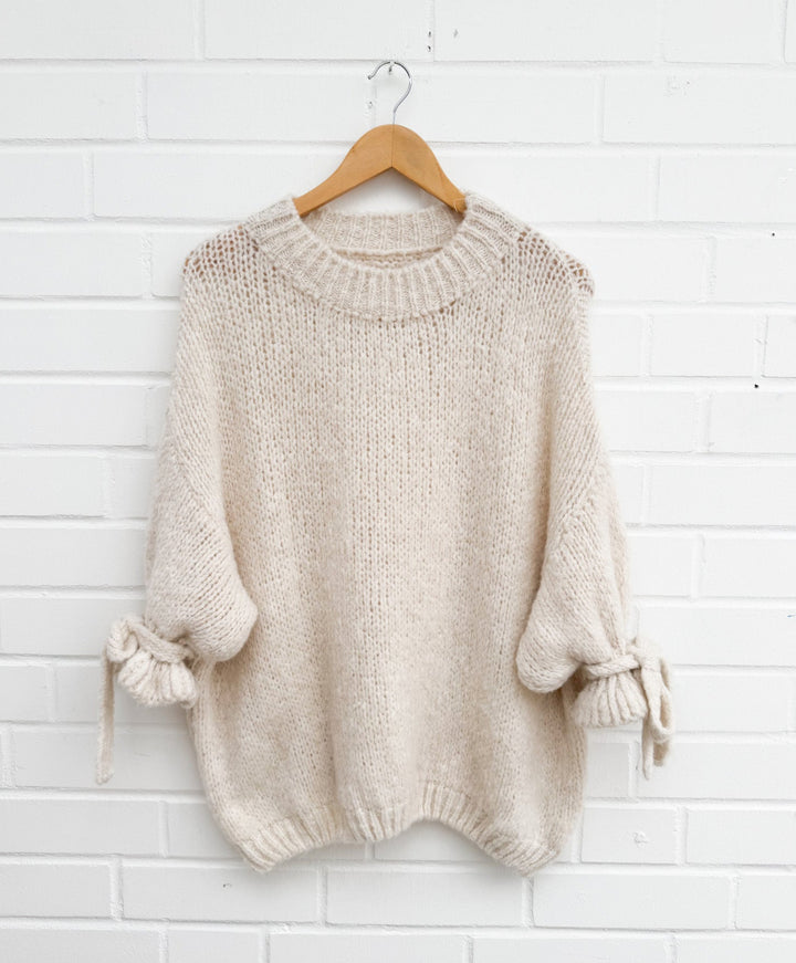KURZARM STRICKPULLOVER SCHLEIFI - versch. Farben