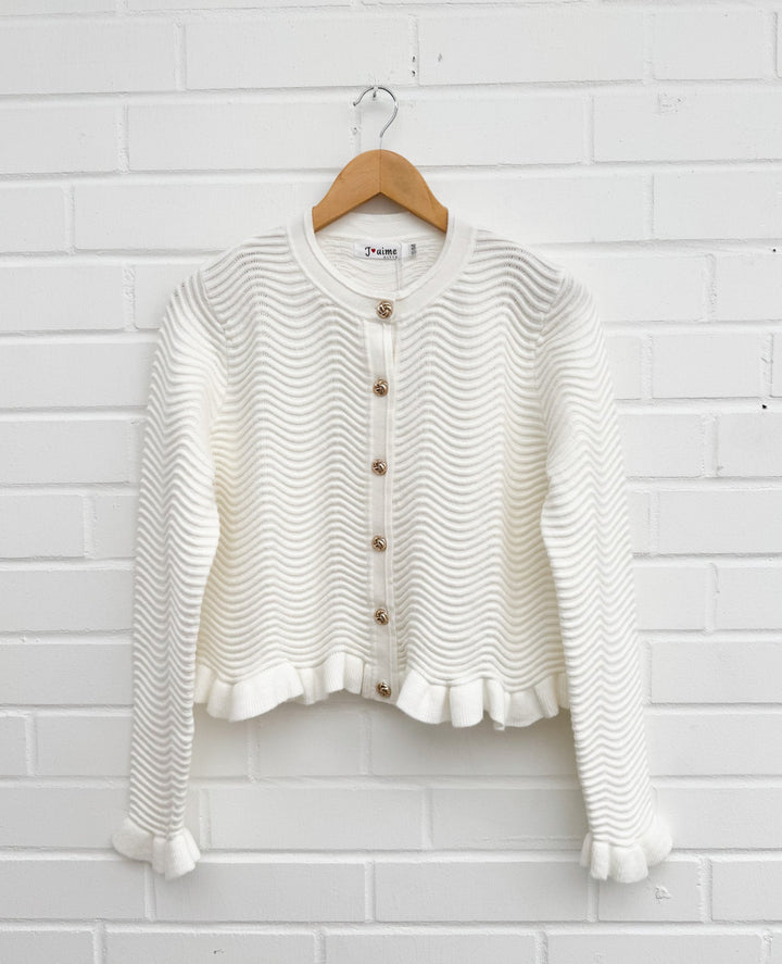 STRICKJACKE REMI mit goldenen Knöpfen - versch. Farben