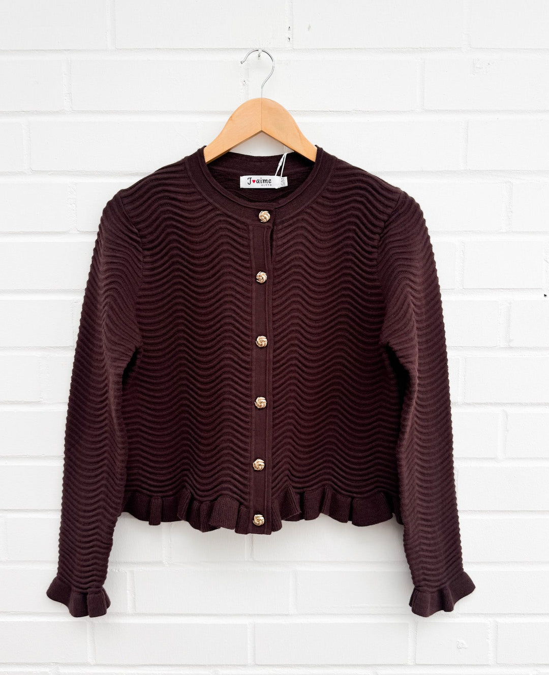 STRICKJACKE REMI mit goldenen Knöpfen - versch. Farben