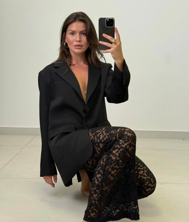 LACE HOSE - schwarz