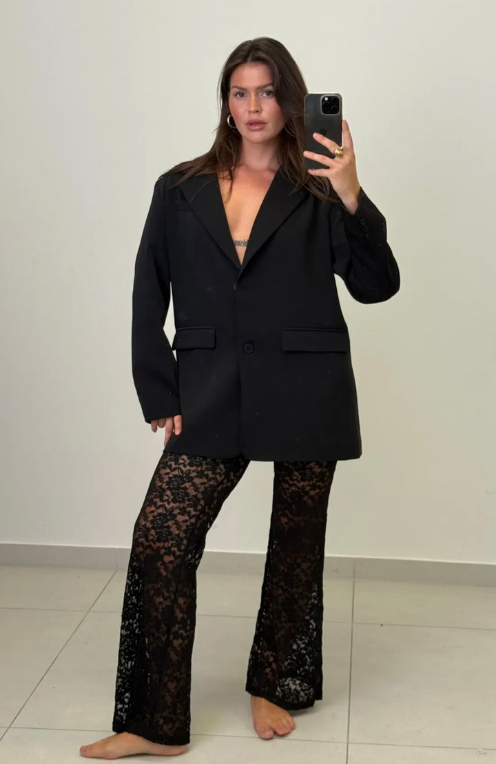 LACE HOSE - schwarz