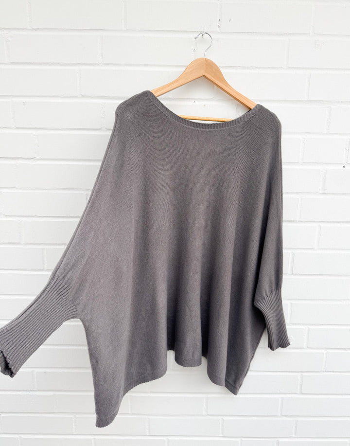 OVERSIZE BASIC STRICKPULLOVER - versch. Farben
