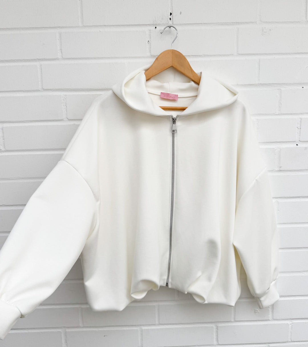 SWEATJACKE mit Raffung - versch. Farben