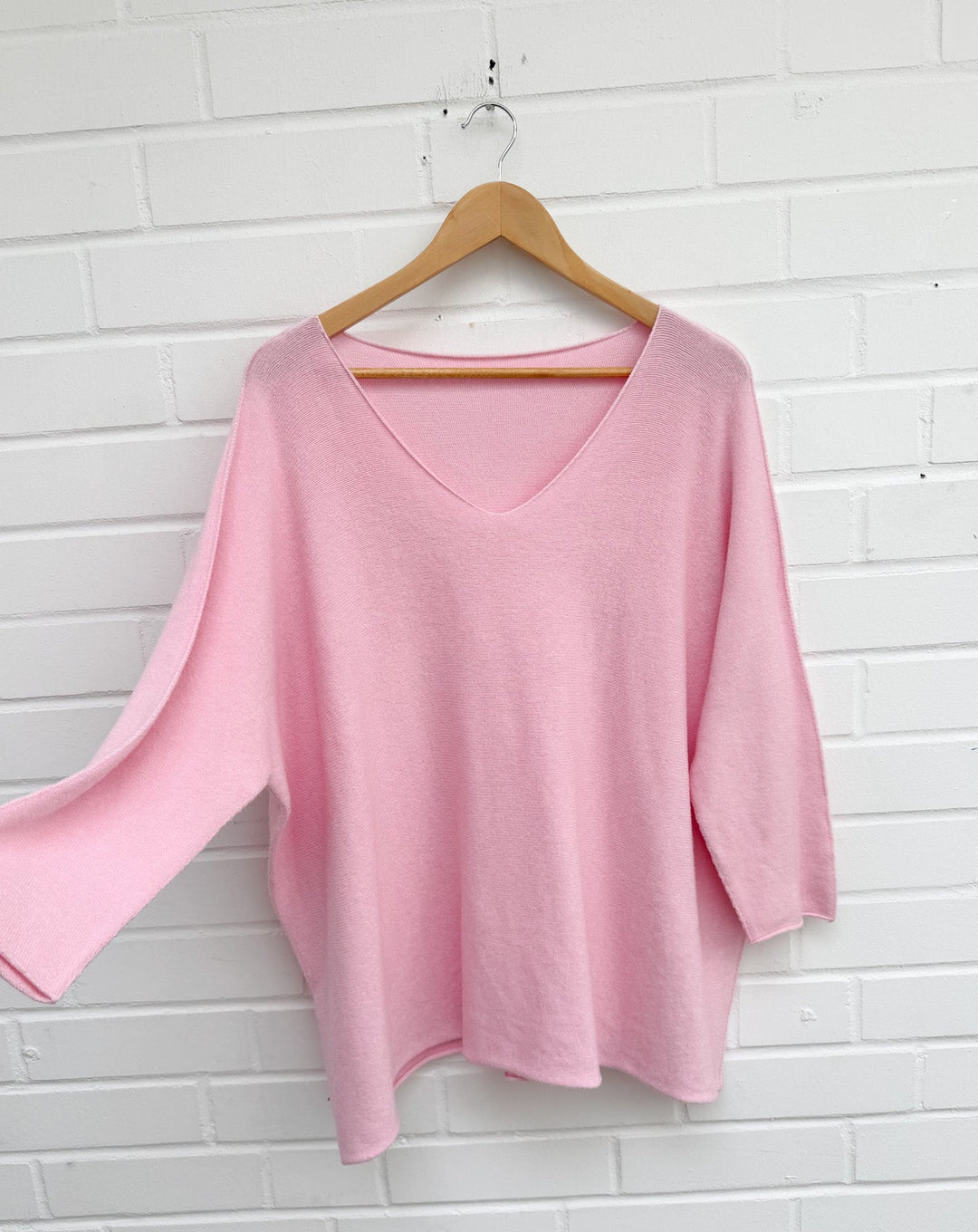 BASIC STRICKPULLOVER mit V - versch. Farben