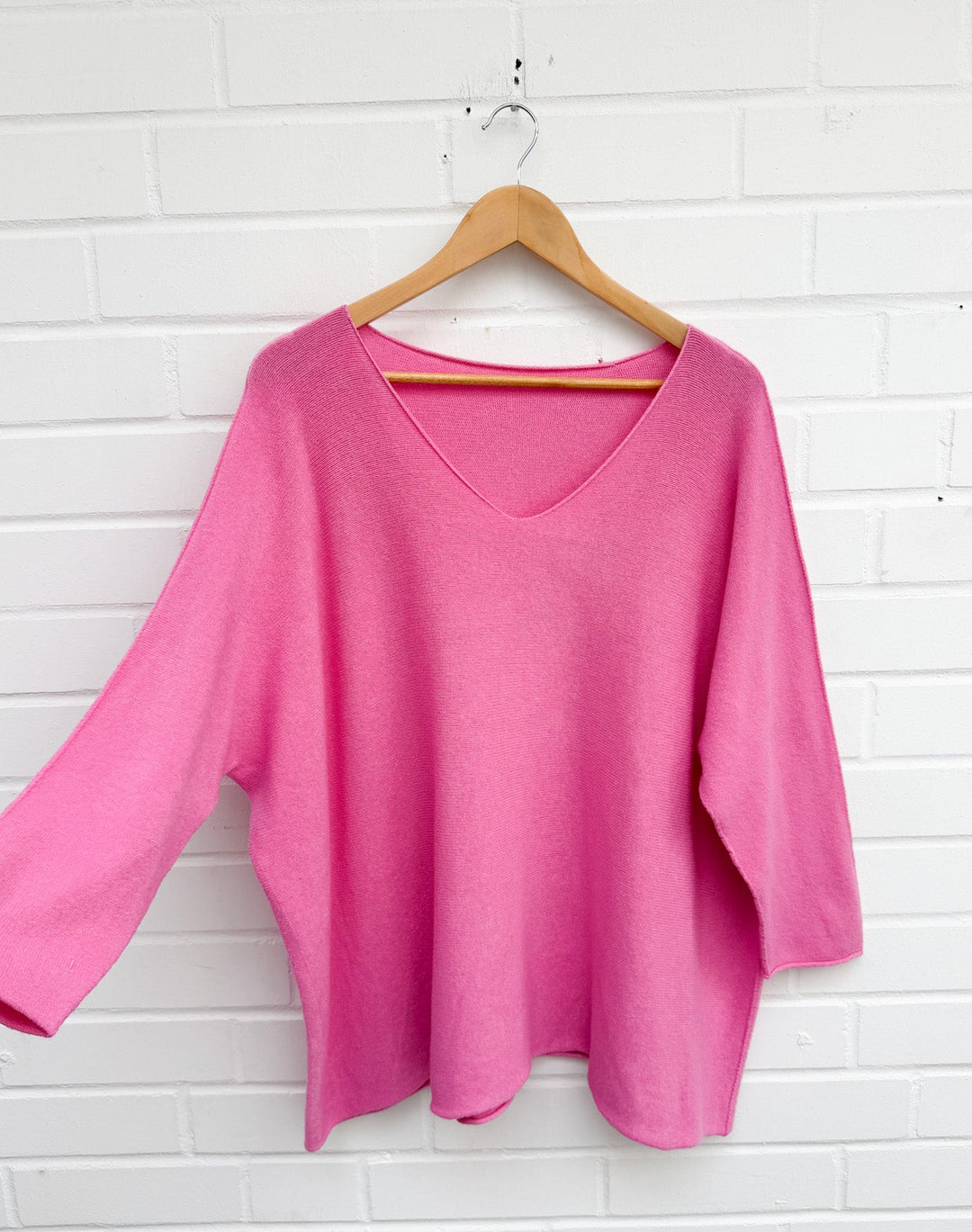 BASIC STRICKPULLOVER mit V - versch. Farben