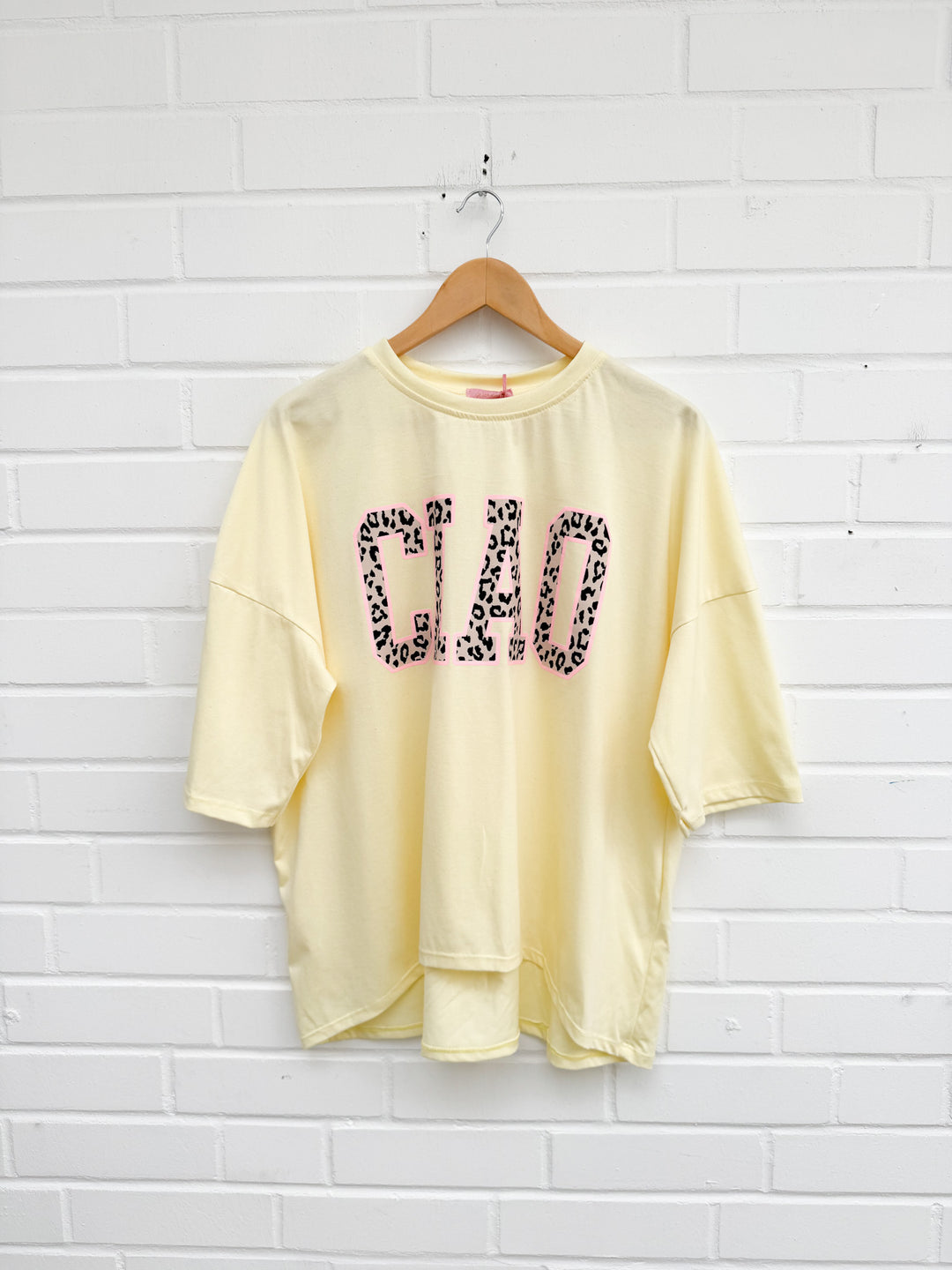 LOCKERES CIAO T-SHIRT mit Glitzer - versch. Farben