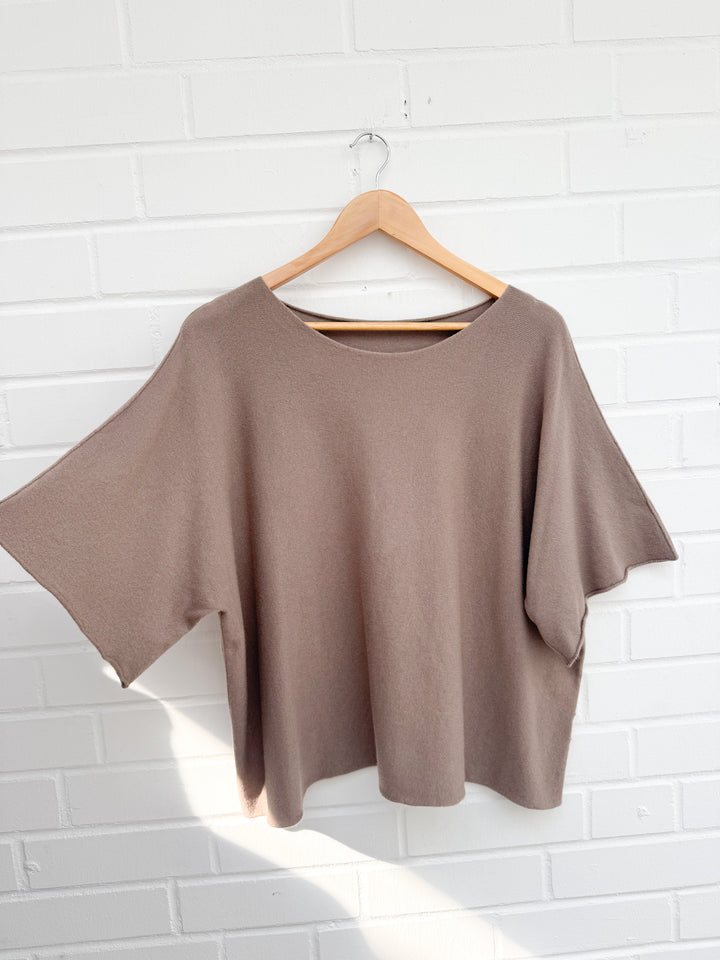 BASIC FEINSTRICK KURZARM SHIRT - versch. Farben