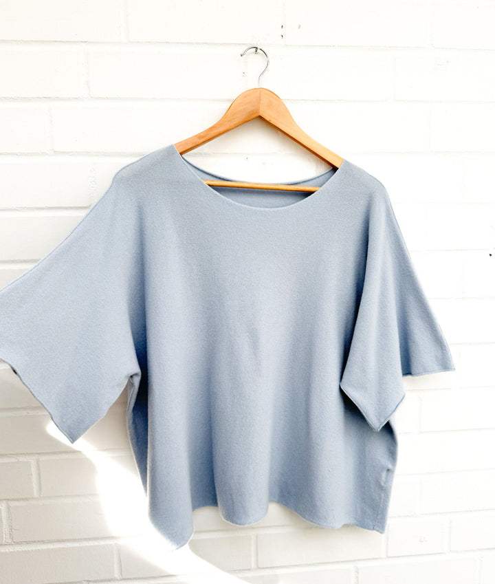 BASIC FEINSTRICK KURZARM SHIRT - versch. Farben