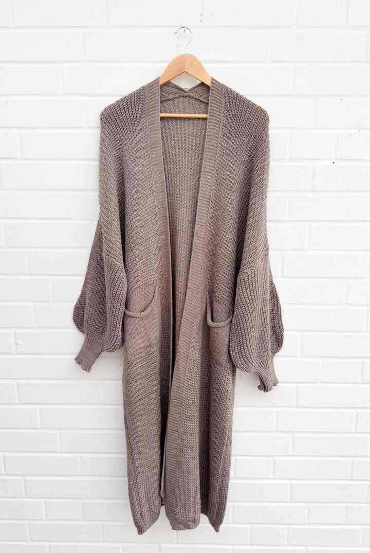 LANGE BASIC STRICKJACKE- versch. Farben