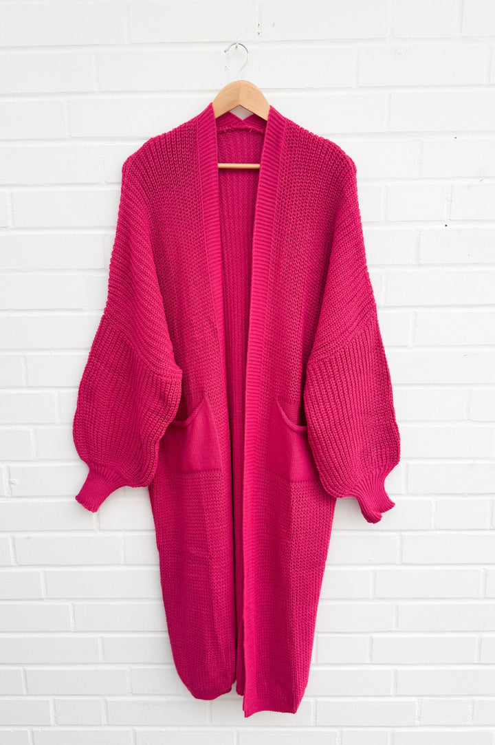 LANGE BASIC STRICKJACKE- versch. Farben