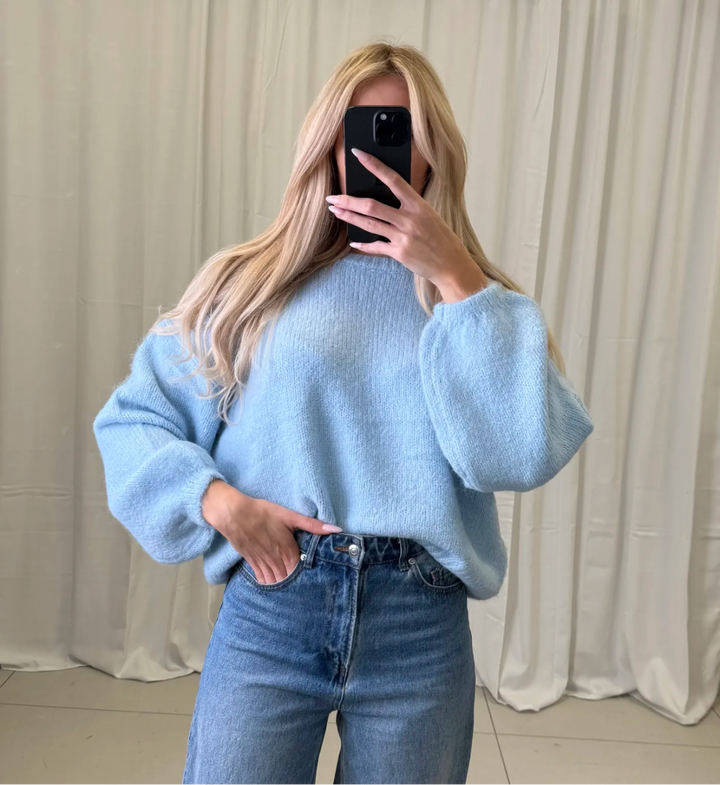 BASIC STRICKPULLOVER FEE - versch. Farben