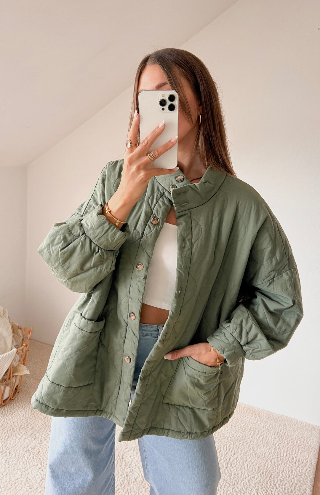 GESTEPPTE OVERSIZE JACKE - versch. Farben