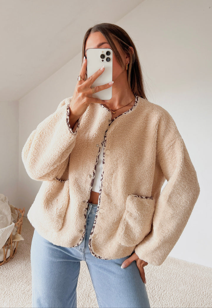 TEDDY JACKE mit Leo - versch. Farben