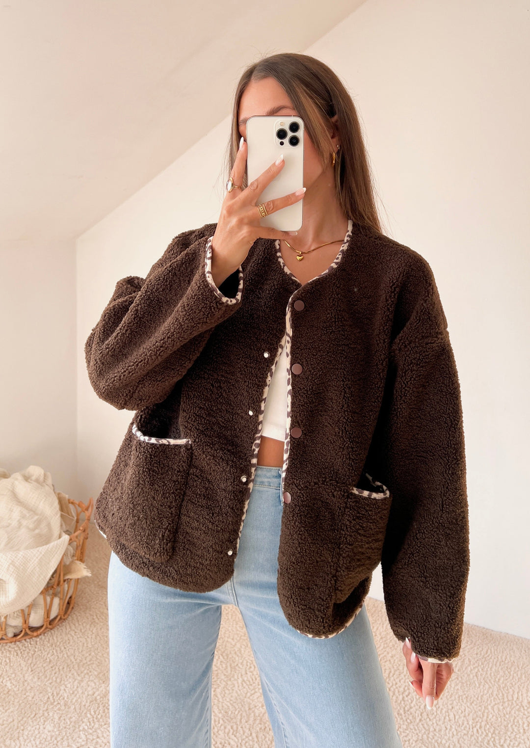 TEDDY JACKE mit Leo - versch. Farben