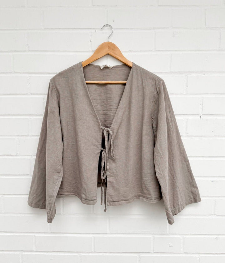 LINO SCHLEIFEN BLUSE - Taupe