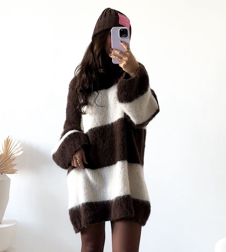 LONGPULLOVER COZY MIT STREIFEN - versch. Farben