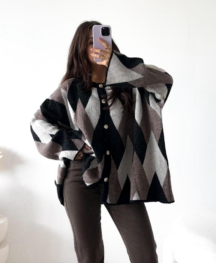 OVERSIZE RAY STRICKJACKE - versch. Farben