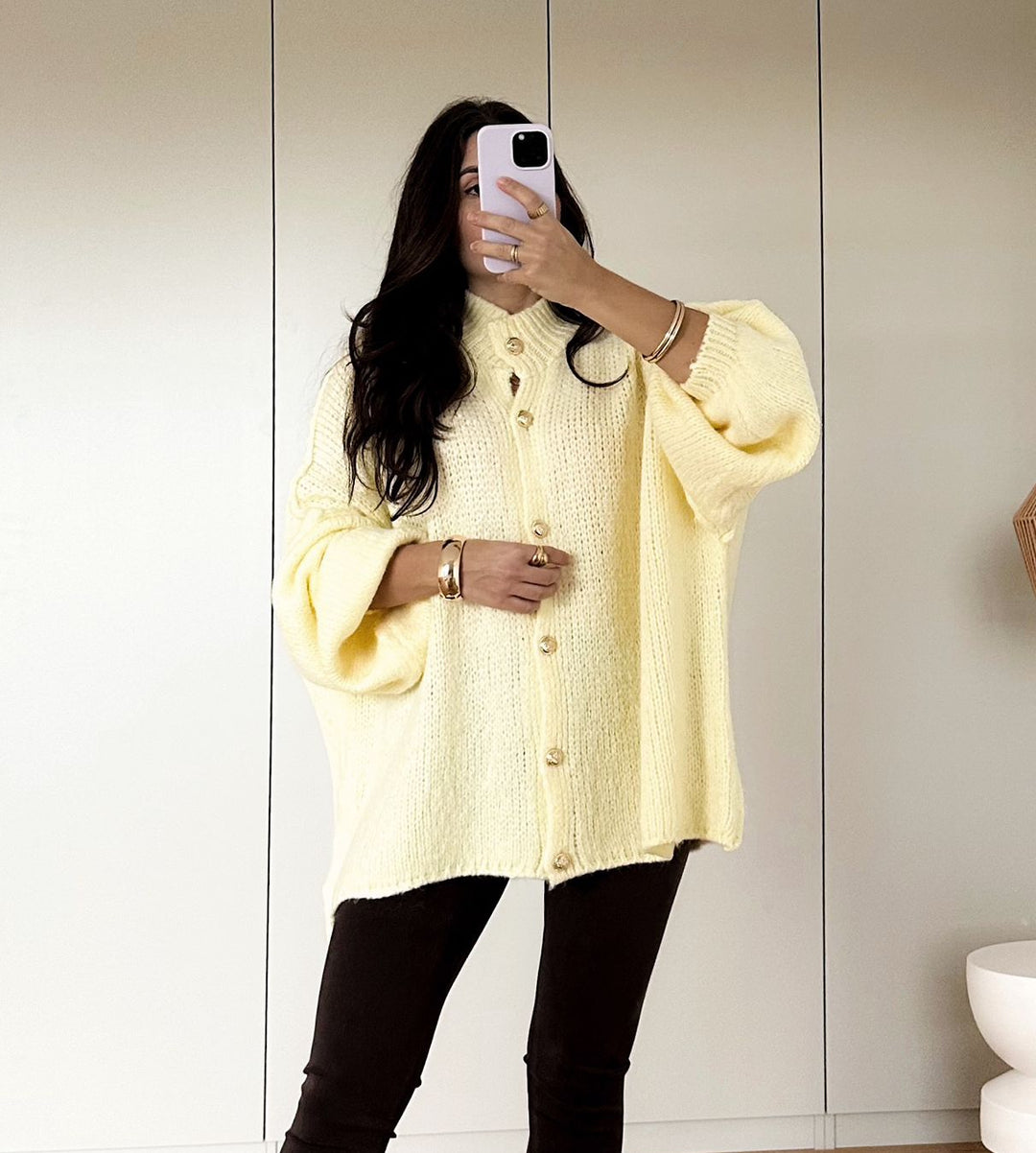 LANGE OVERSIZE STRICKJACKE MAIRA - versch. Farben