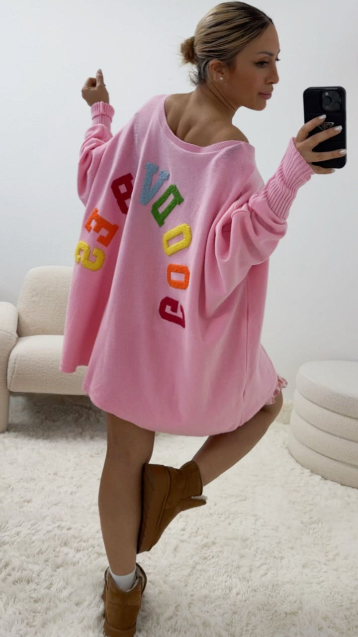 GOOD VIBES OVERSIZE BASIC PULLOVER - versch. Farben