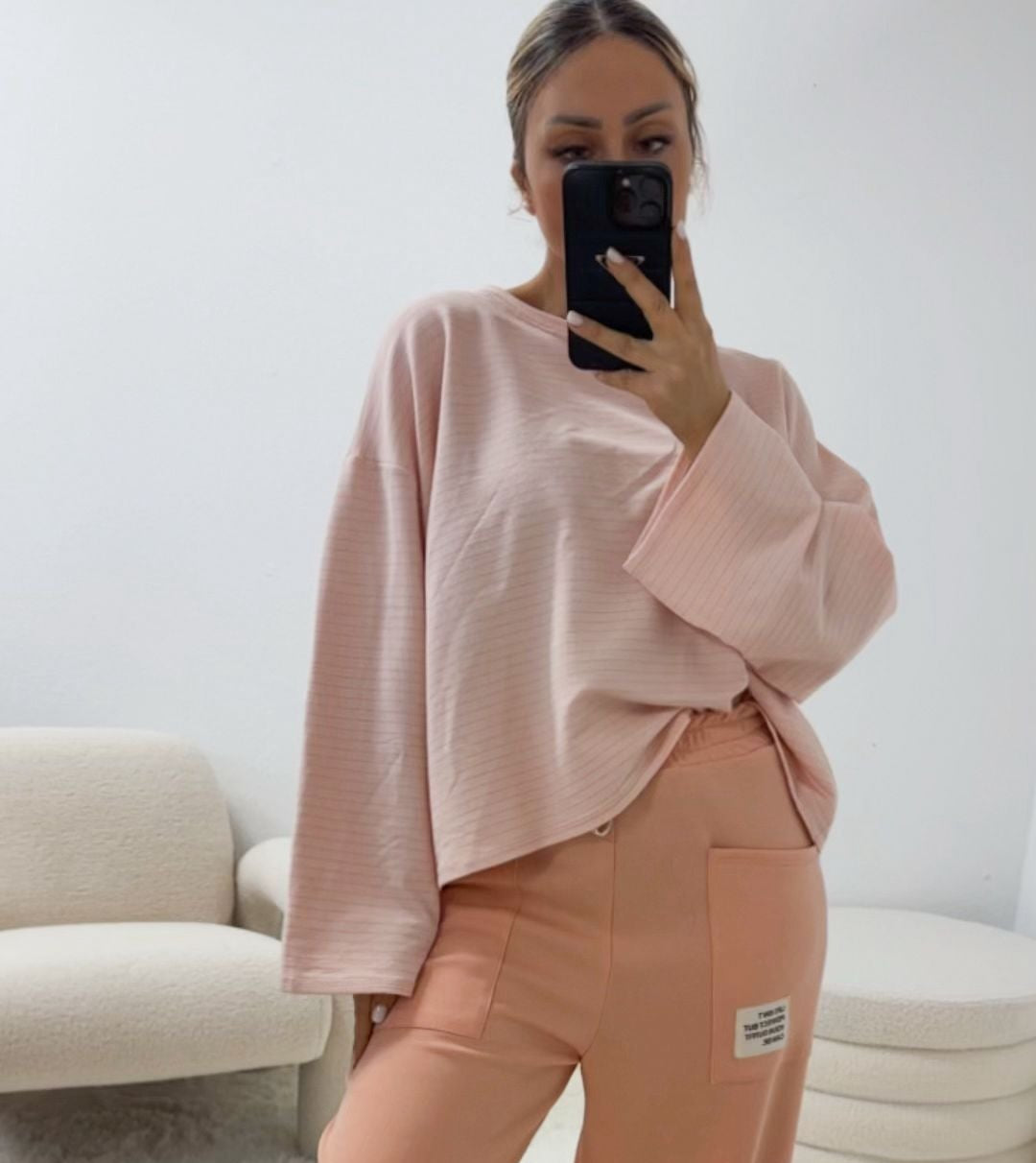 LOCKERES LANGARM SHIRT mit schmalen Streifen - versch. Farben