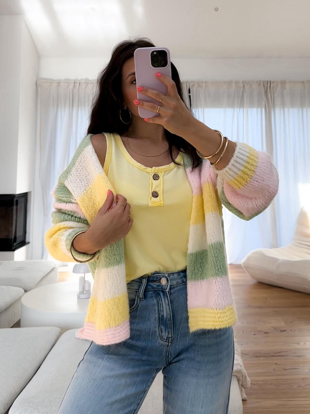 STREIFEN CARDIGAN MILA - versch. Farben