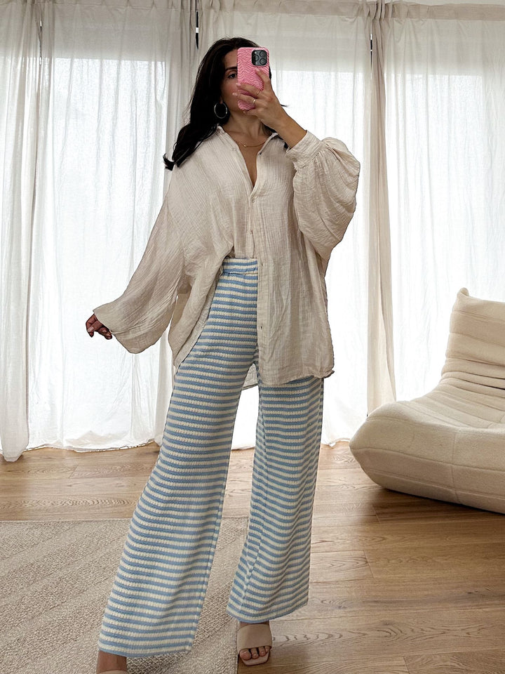 LOCKERE STREIFEN HOSE NESSA - versch. Farben