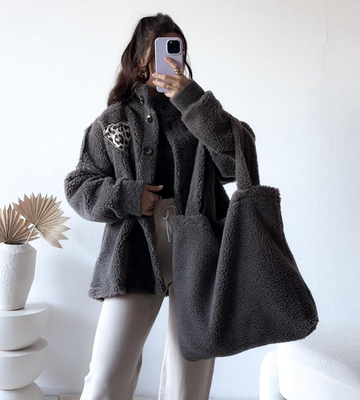 TEDDY JACKE ELISABETH mit Leo Herz - Schlamm