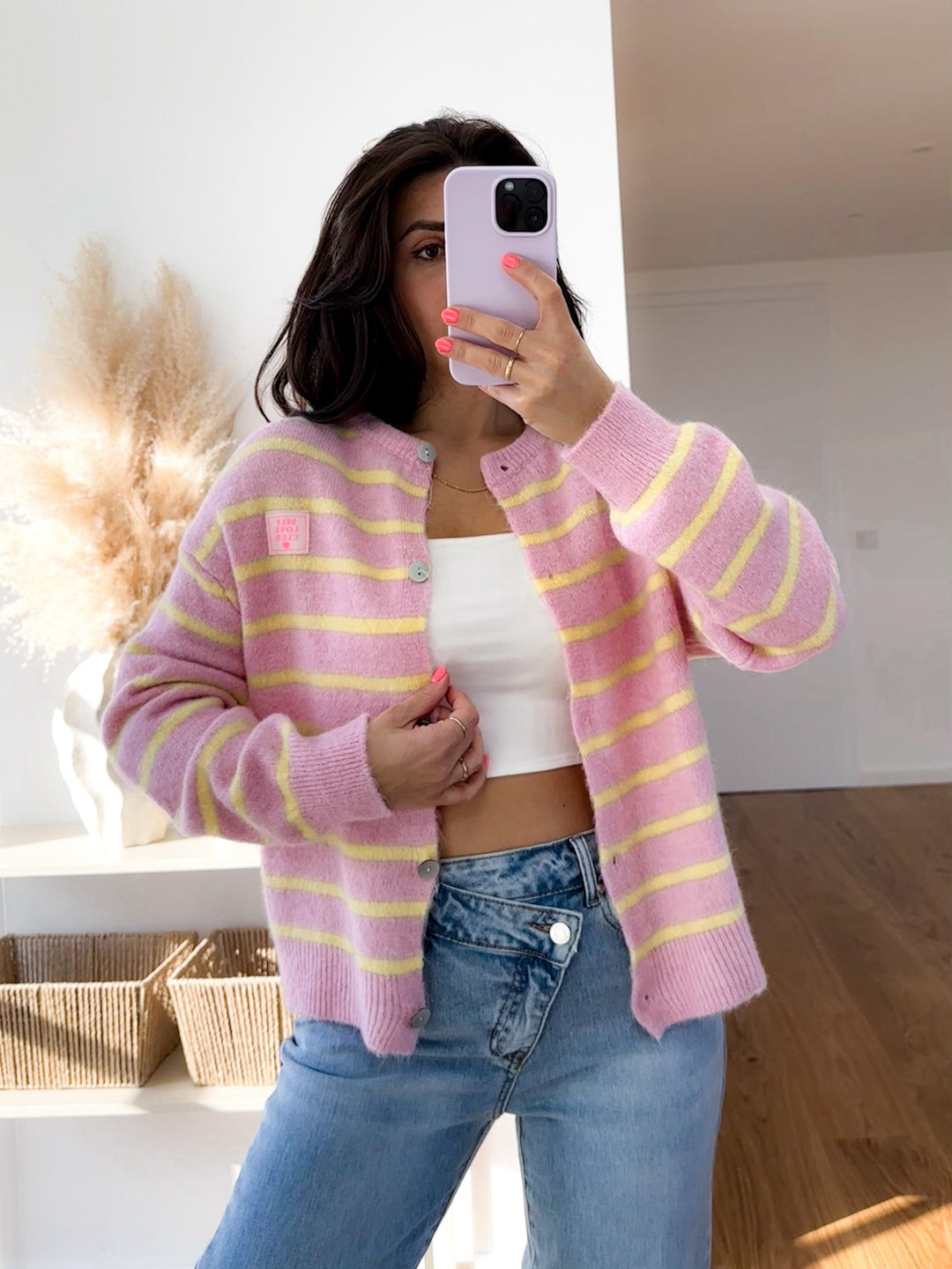 STREIFEN STRICKJACKE - Selflove Club - versch. Farben