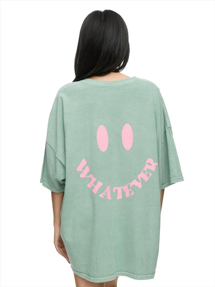 OVERSIZE T-SHIRT WHATEVER - Grün