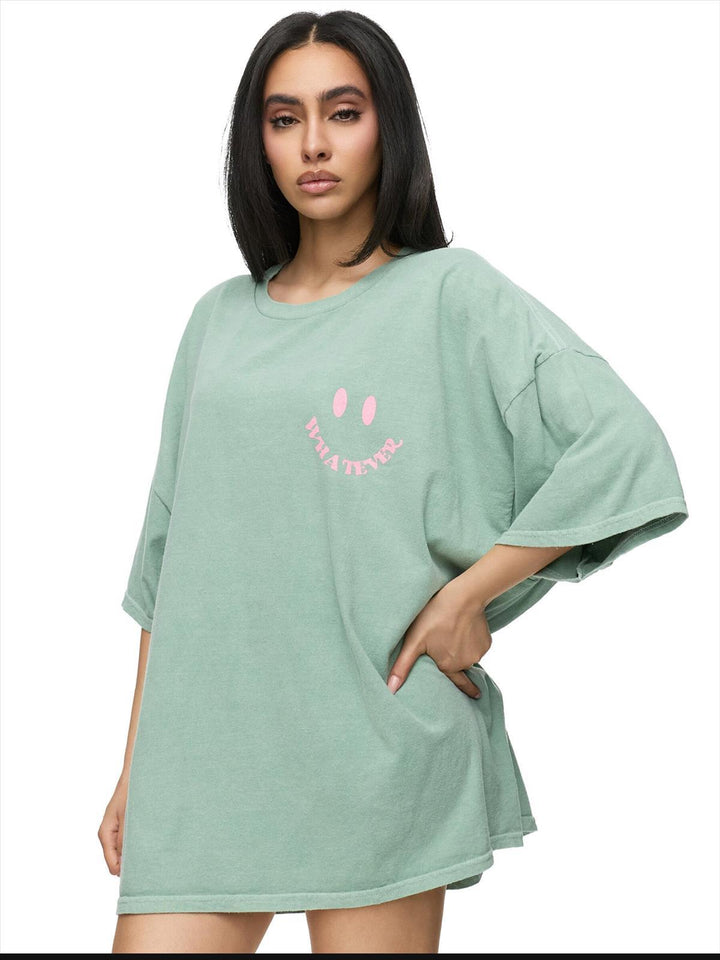 OVERSIZE T-SHIRT WHATEVER - Grün