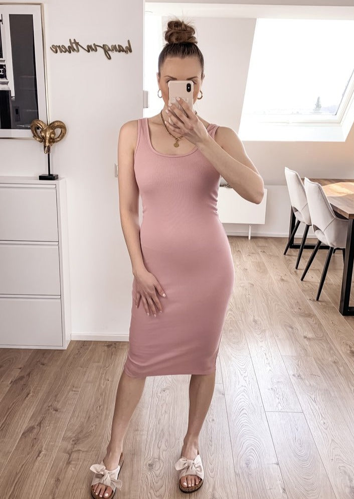 UNI MIDI KLEID- rosa